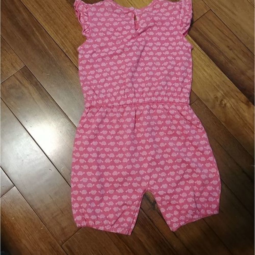 Carter's Pink Turtle Romper - Picture 3 of 4